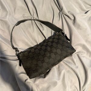 Gucci Black Monogram Shoulder Bag